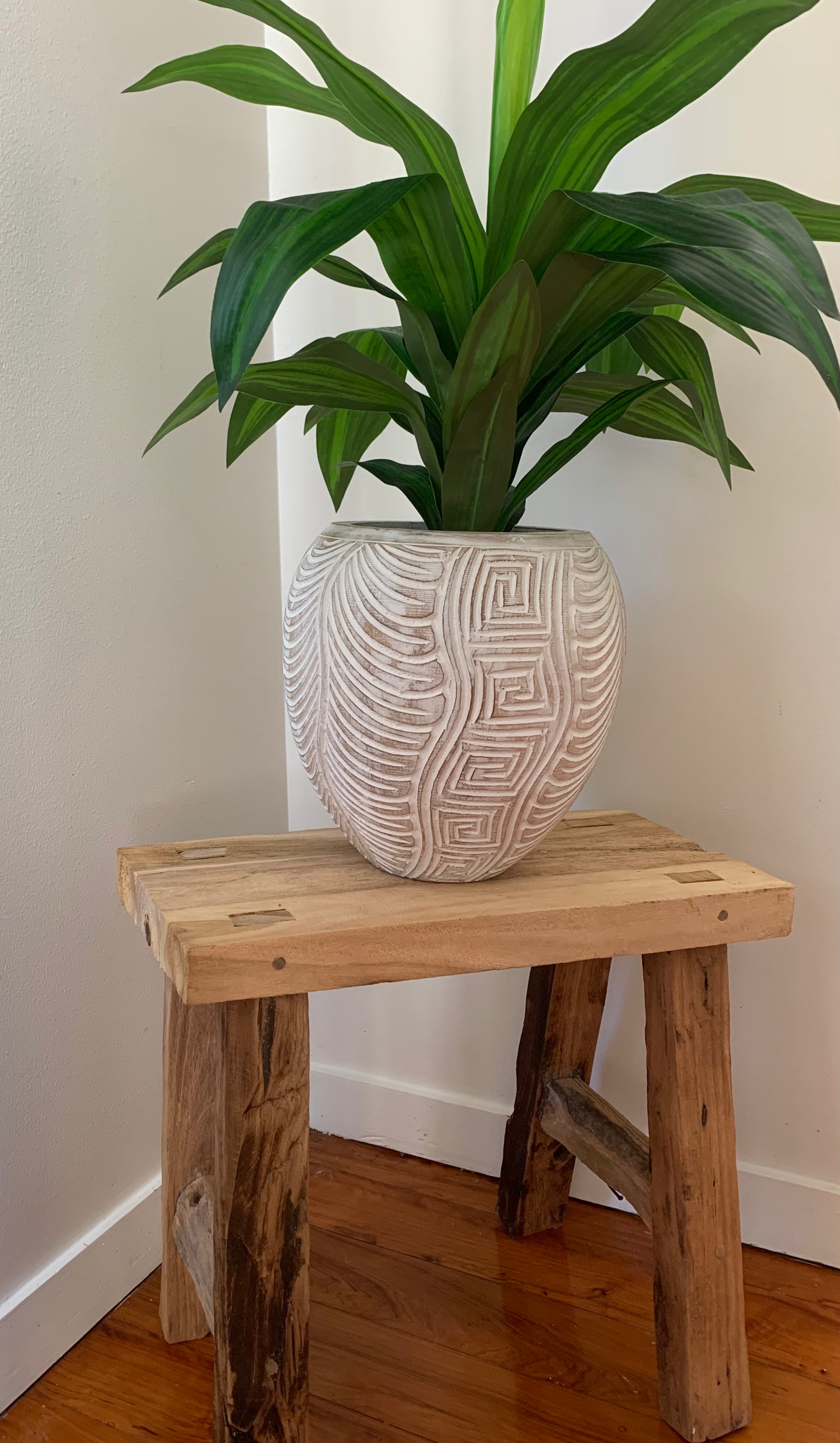 Rustic timber stool