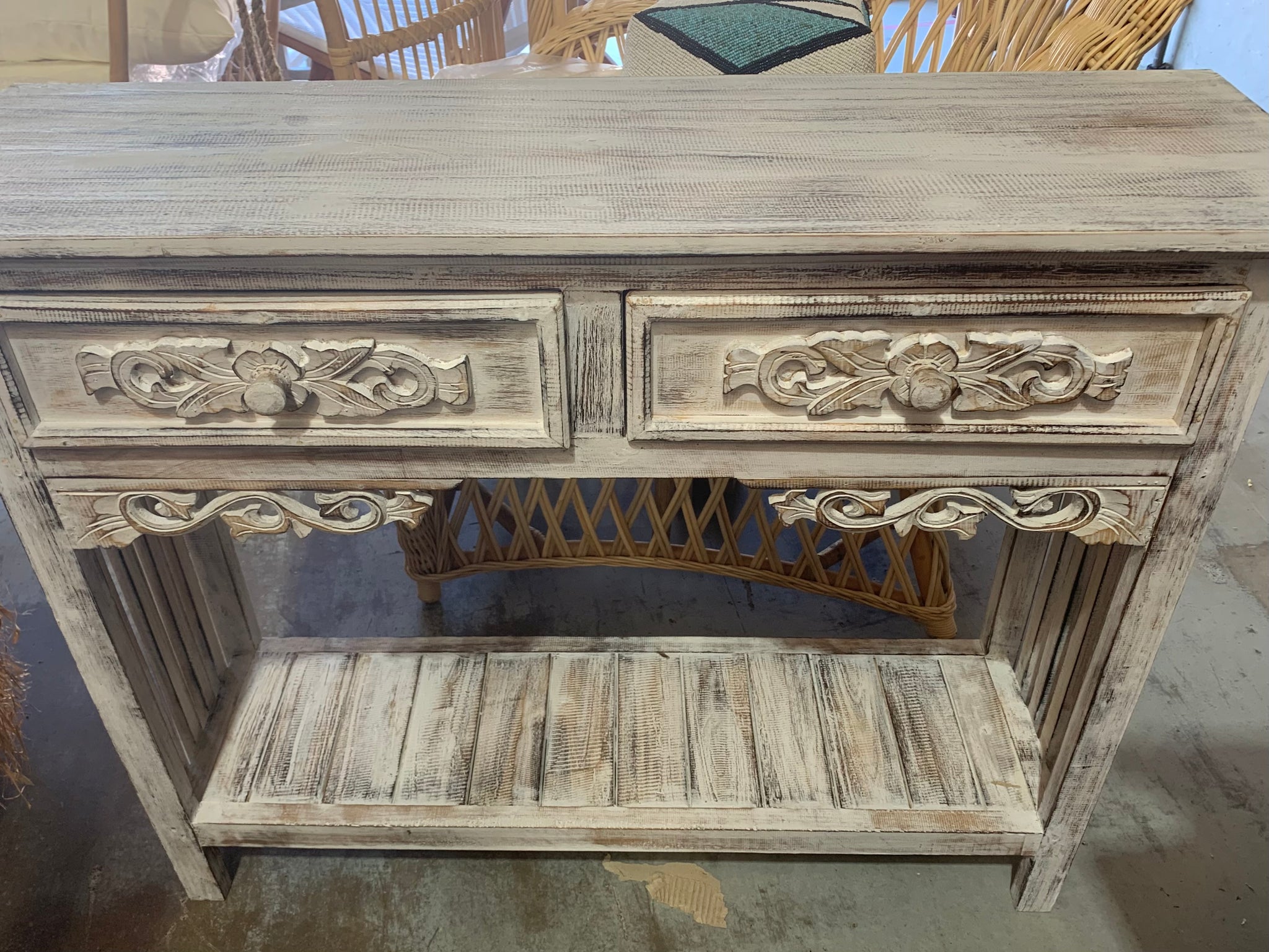 Timber carved sideboard