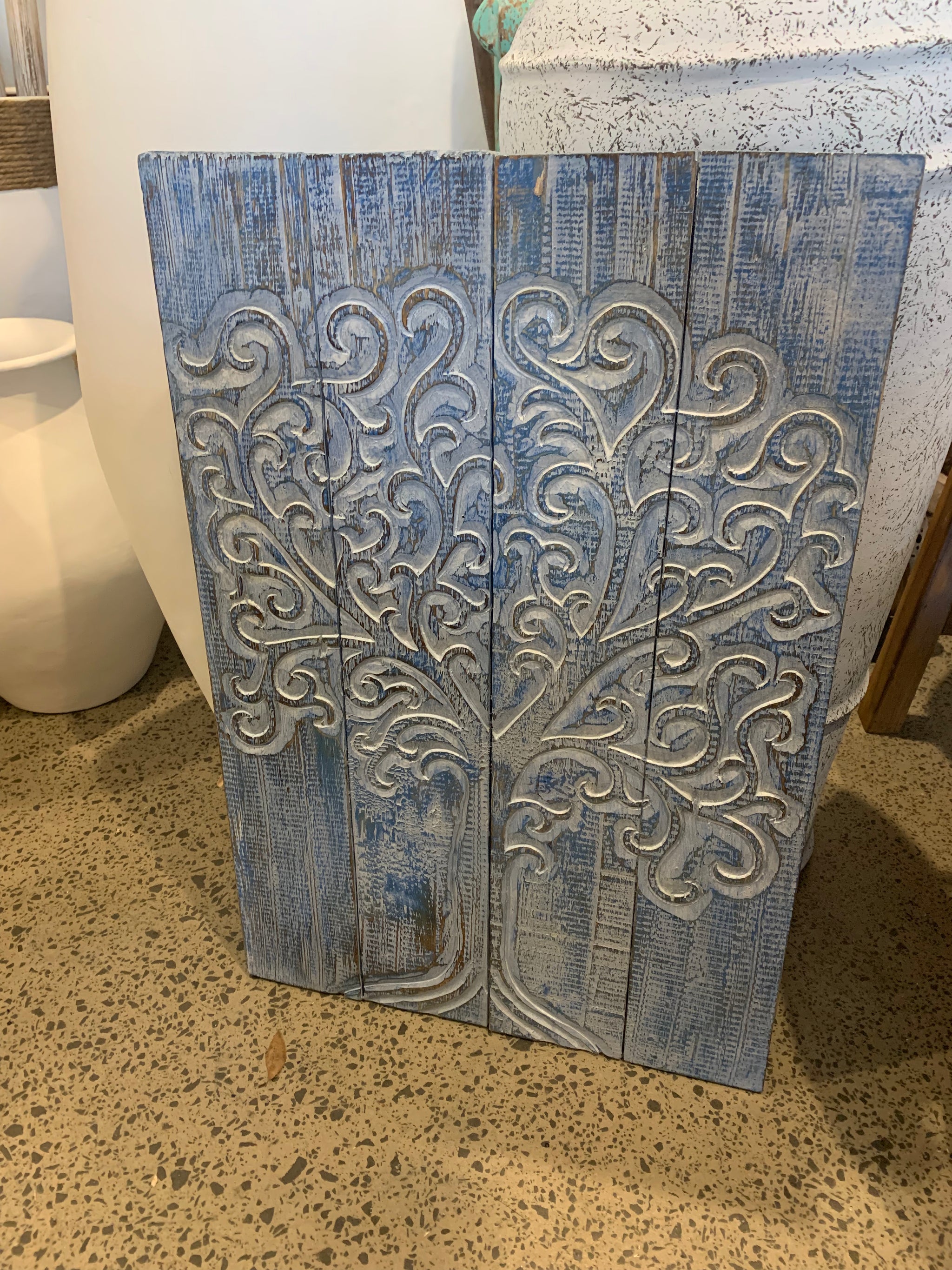 Blue tree of life wall hanging