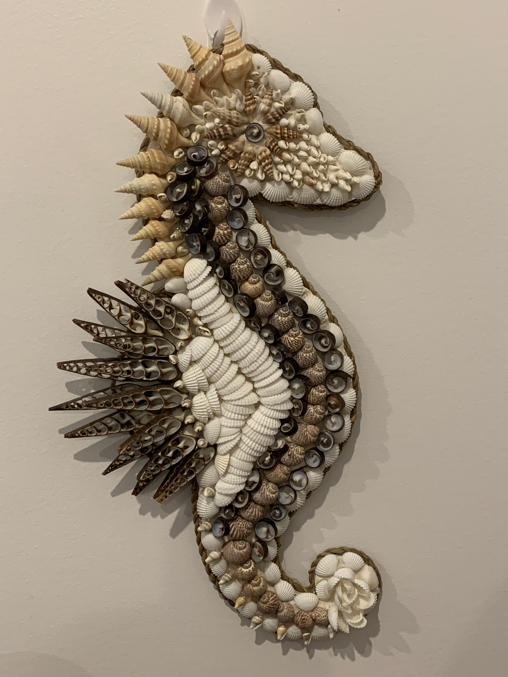 Shell seahorse hanging. Style 1