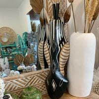 Handpainted timber zebra mask. Wall hanging