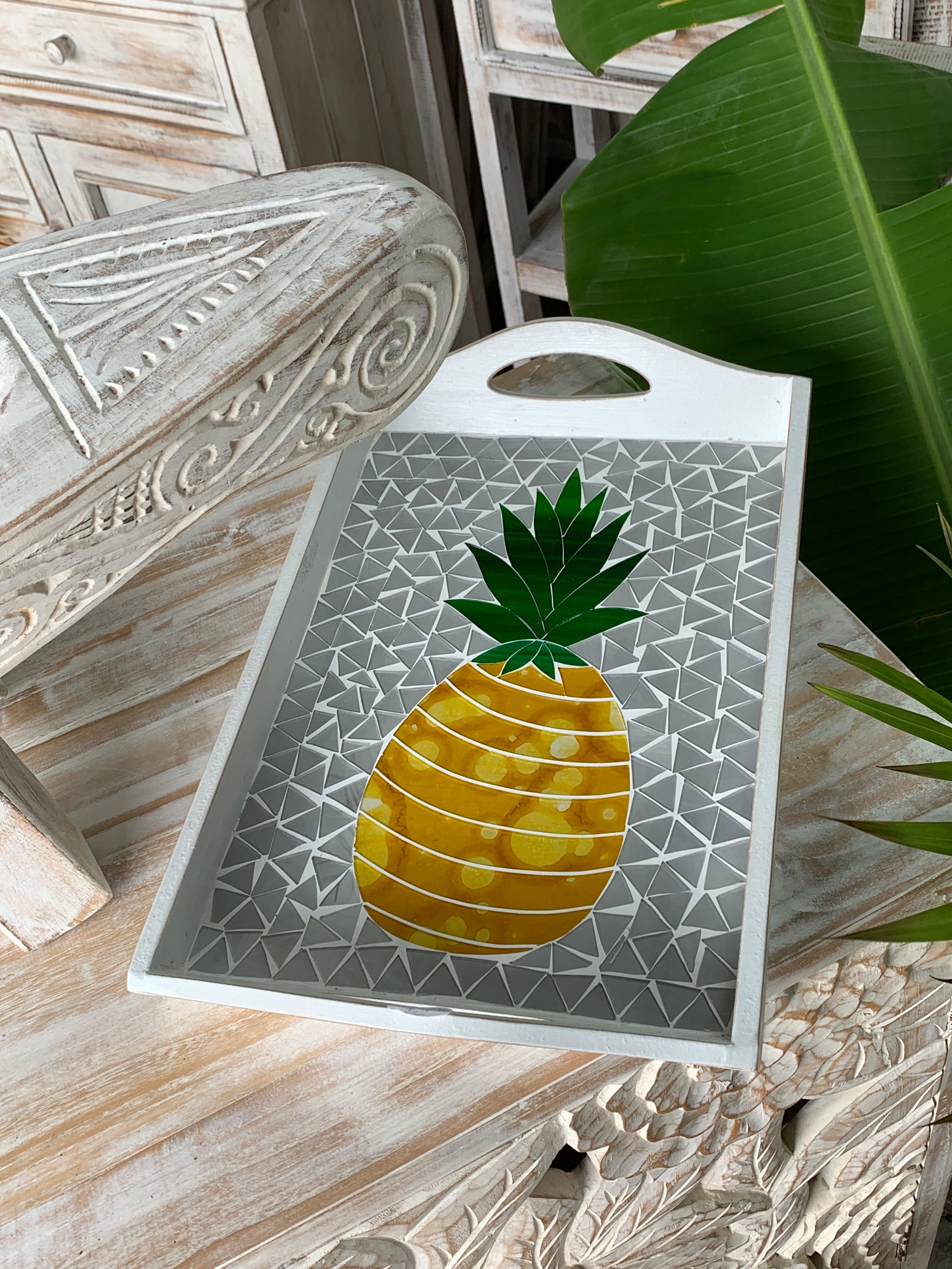 Pineapple mosaic tray. Usually $40