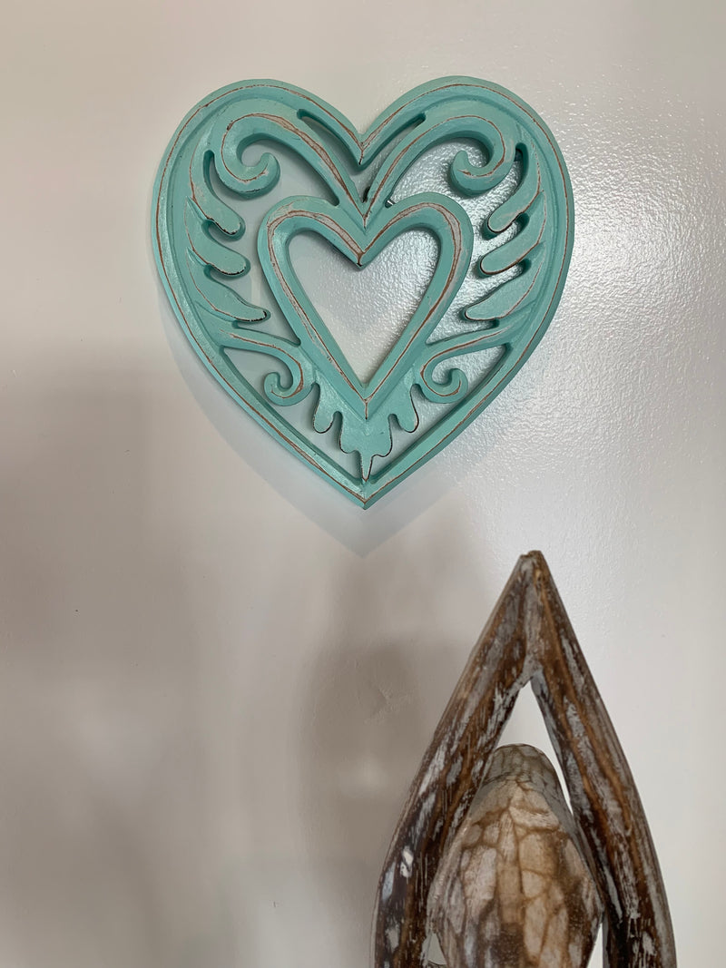 Turquoise Heart hanging. Style 2