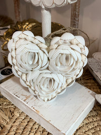 Shell heart with white shells 11cm S