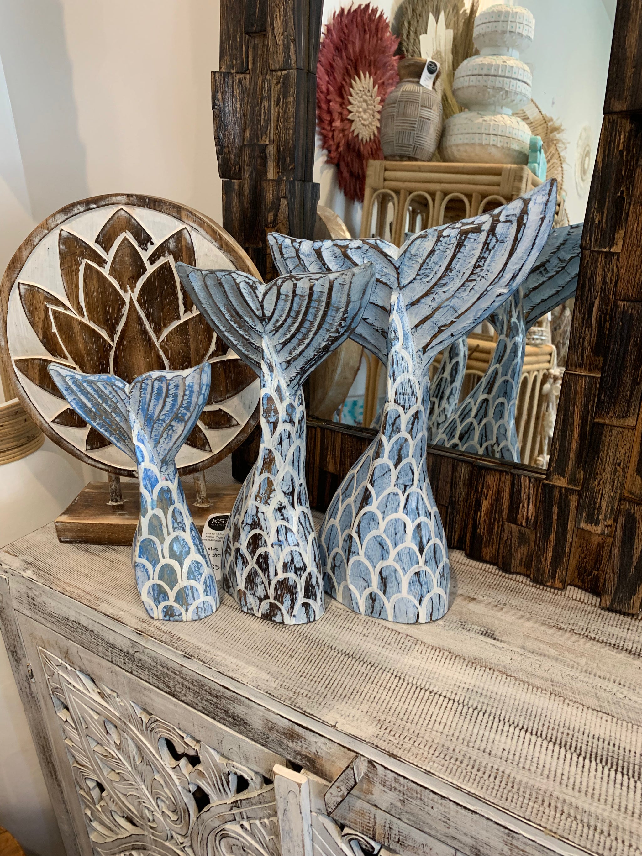 Detailed blue whale / mermaid tails - Bali Beach Beyond