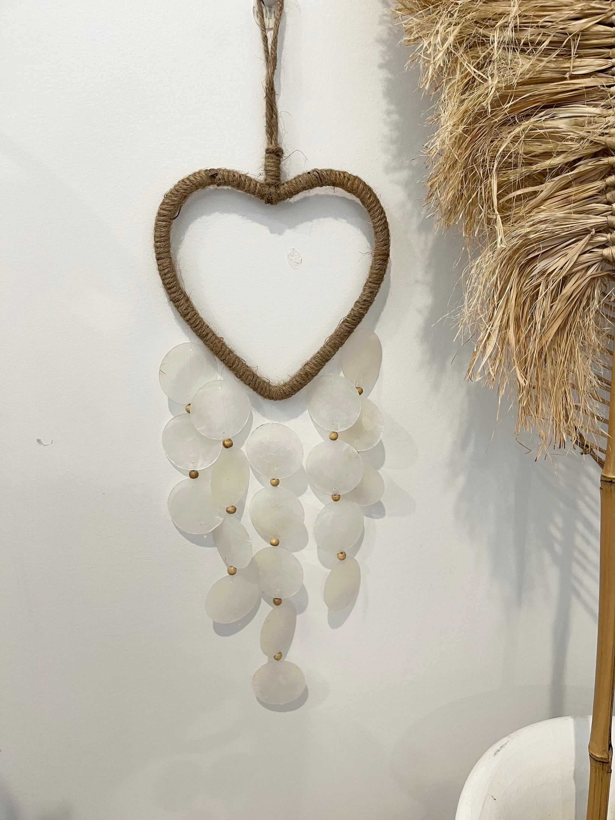 Heart and shell hanging