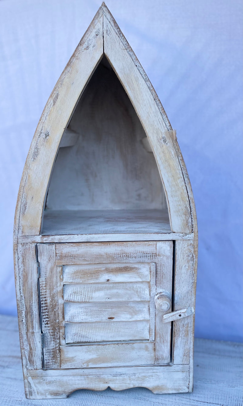 Boat storage shelf / cabinet. Natural